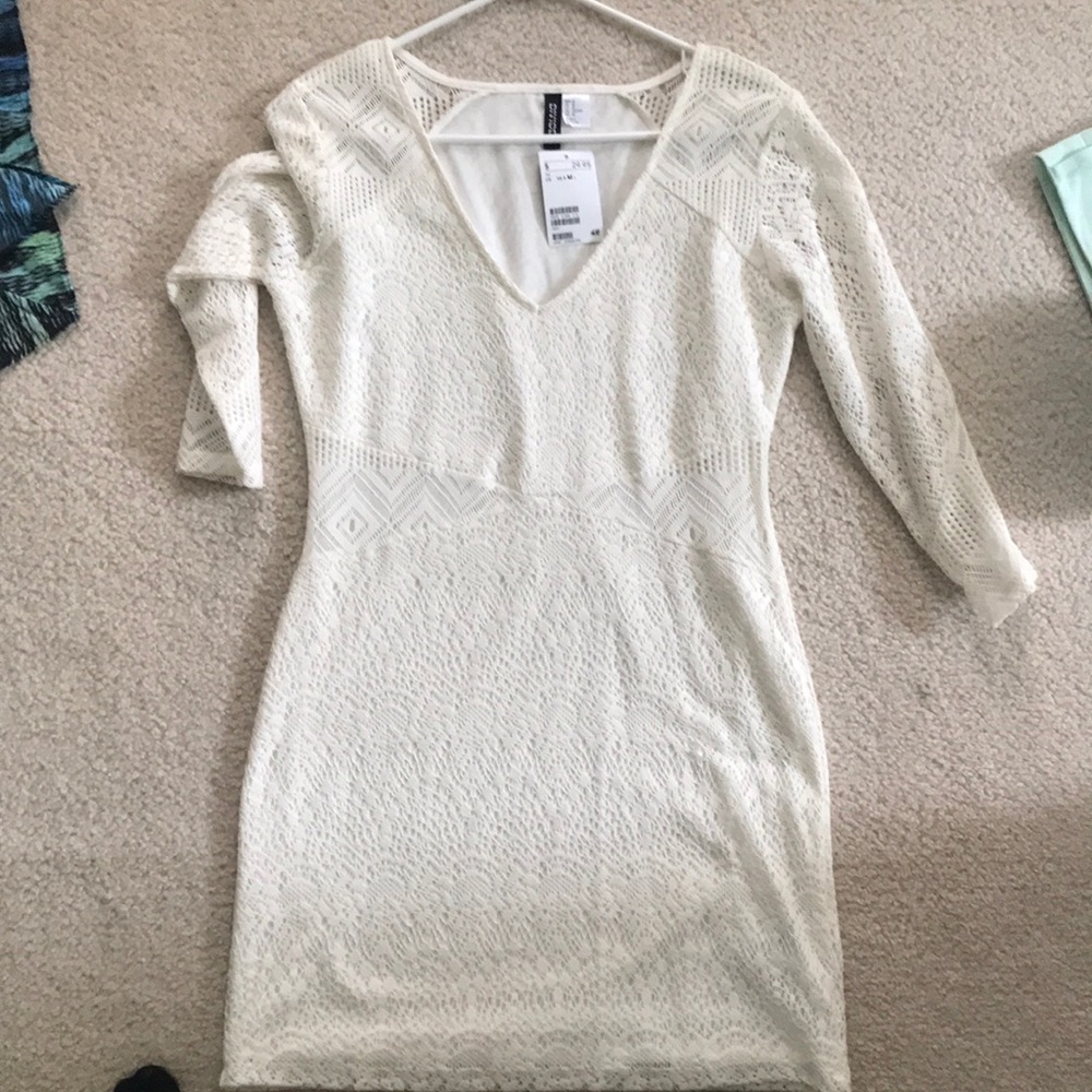 White knit dress